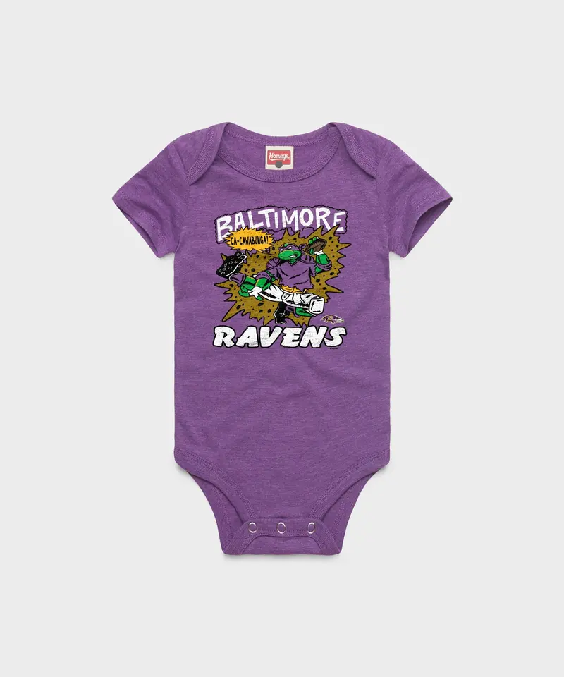 Tmnt Donatello X Baltimore Ravens Baby One Piece 1