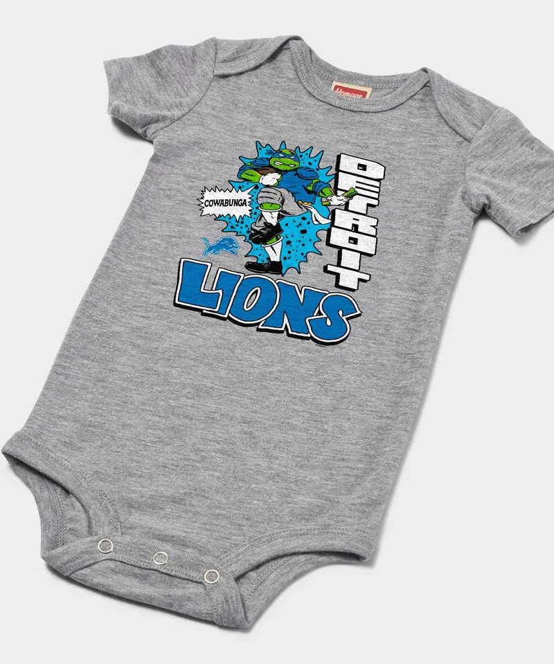 Tmnt Leonardo X Detroit Lions Baby One Piece 2