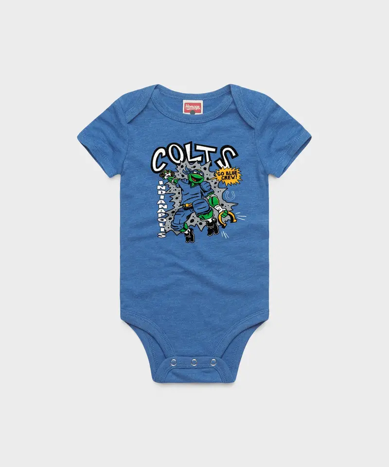 Tmnt Leonardo X Indianapolis Colts Baby One Piece 1