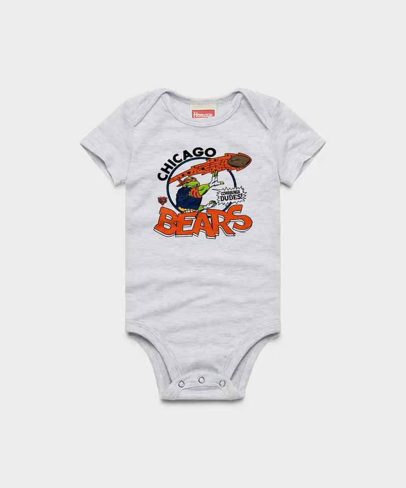 Tmnt Michelangelo X Chicago Bears Baby One Piece 1