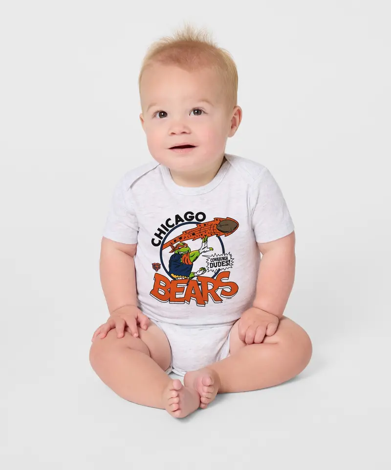 Tmnt Michelangelo X Chicago Bears Baby One Piece 3