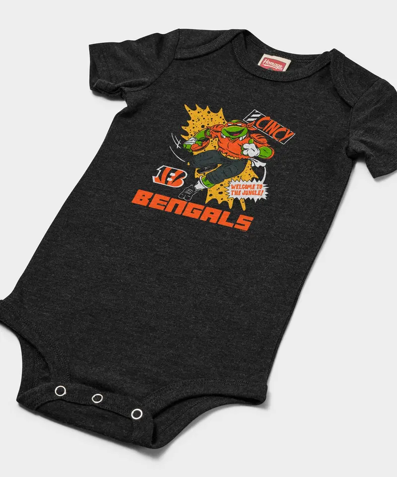 Tmnt Michelangelo X Cincinnati Bengals Baby One Piece 2