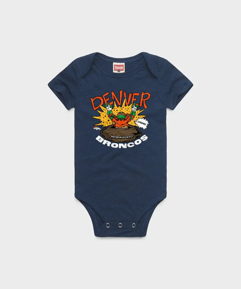 Tmnt Michelangelo X Denver Broncos Baby One Piece 1