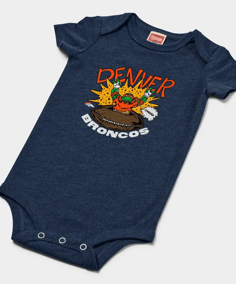 Tmnt Michelangelo X Denver Broncos Baby One Piece 2
