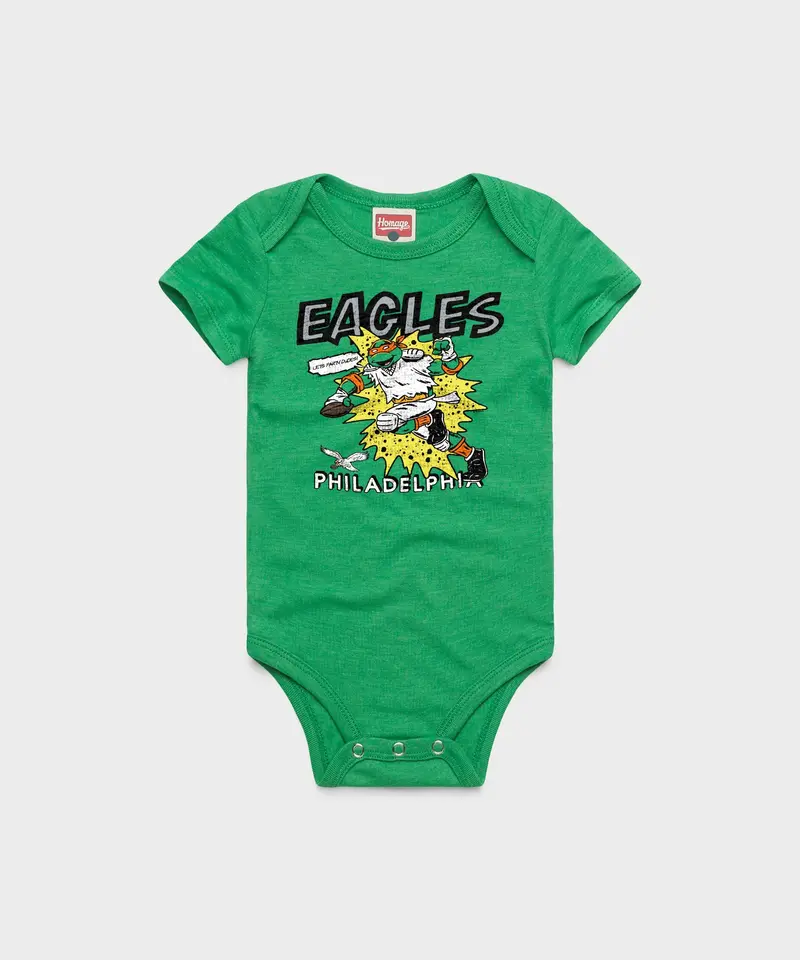 Tmnt Michelangelo X Philadelphia Eagles Baby One Piece 1