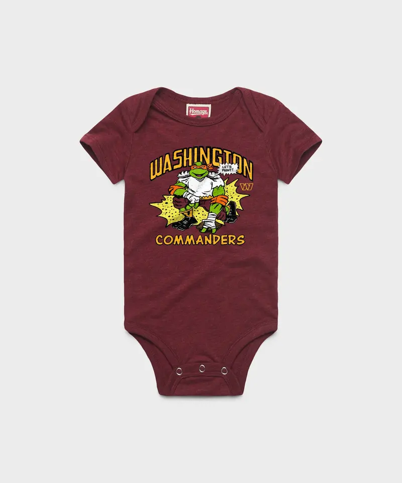 Tmnt Michelangelo X Washington Commanders Baby One Piece 1