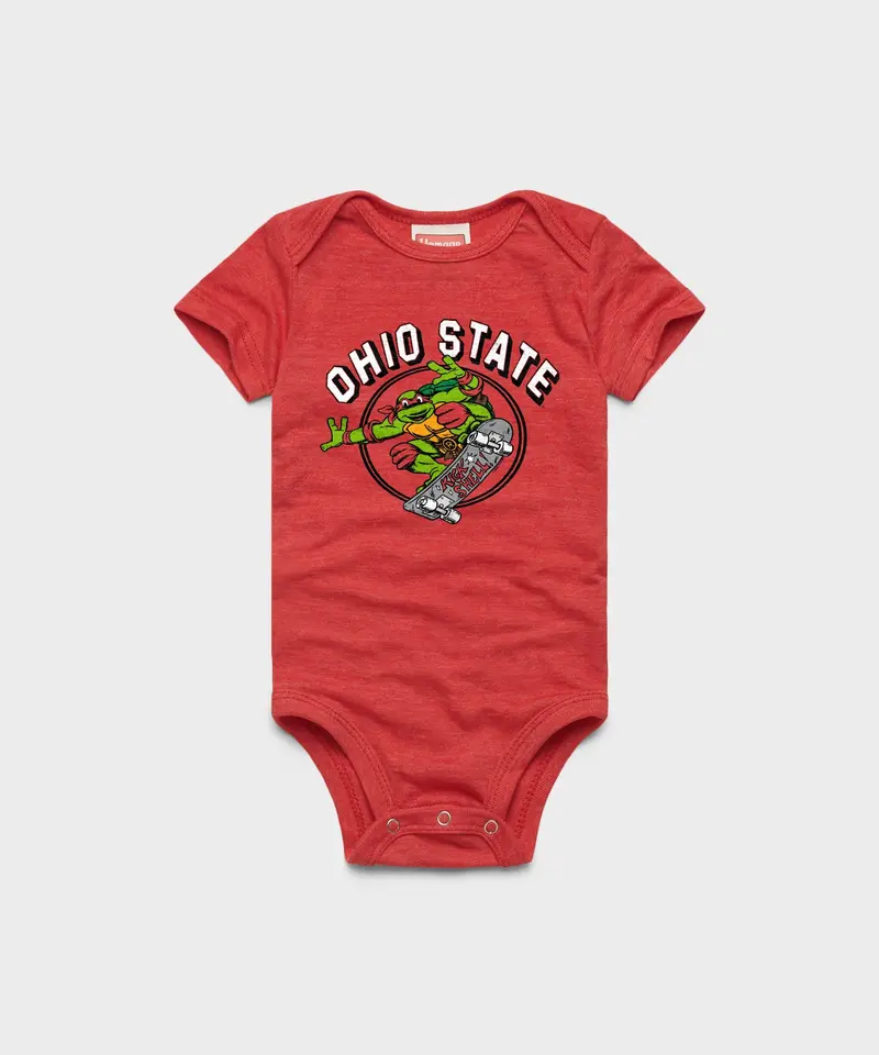 Tmnt Raphael X Ohio State Kick Shell Baby One Piece 1