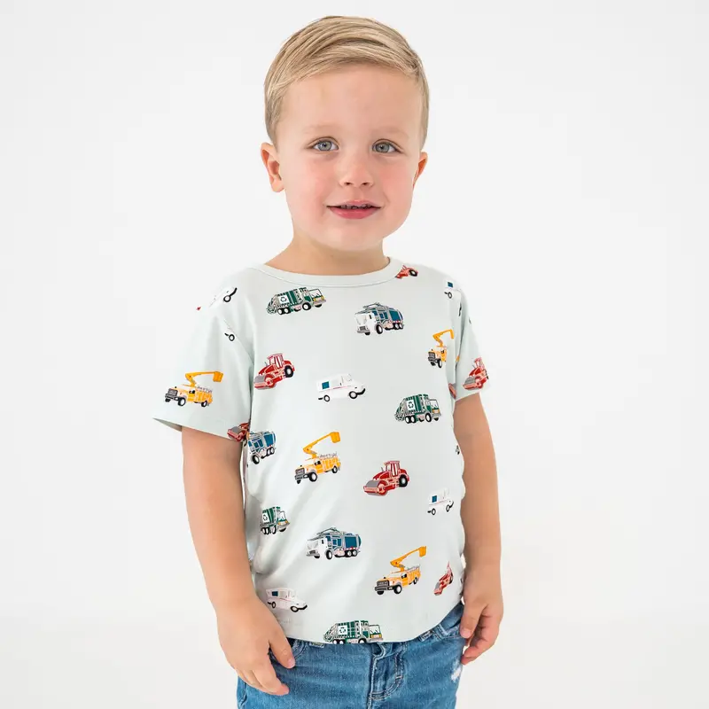 Toddler Basic Tee In City Vehicles 1