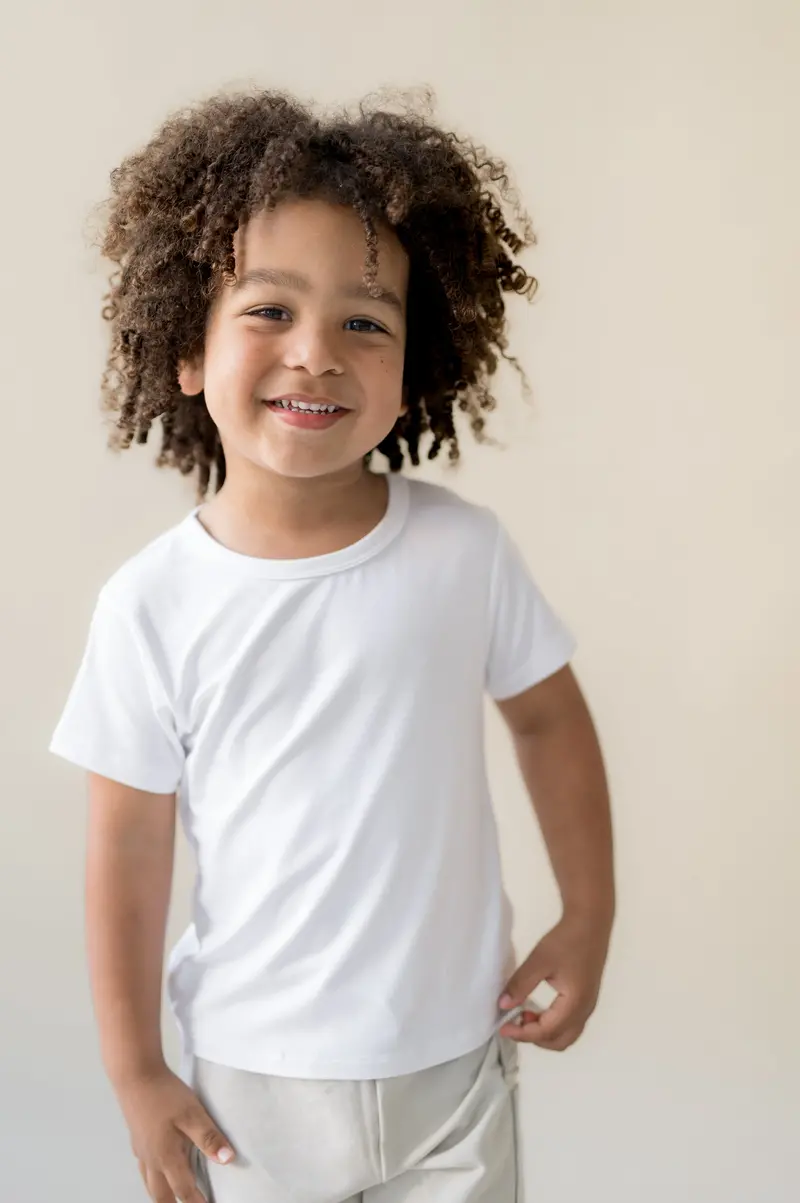 Toddler Basic Tee In Snow 1