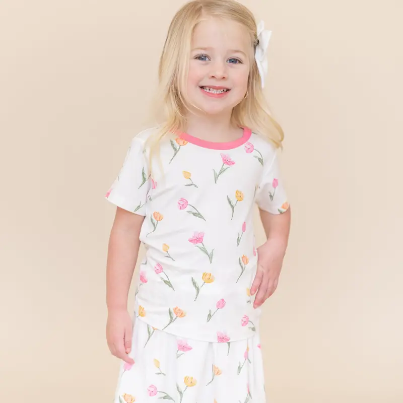 Toddler Basic Tee In Tulip 1