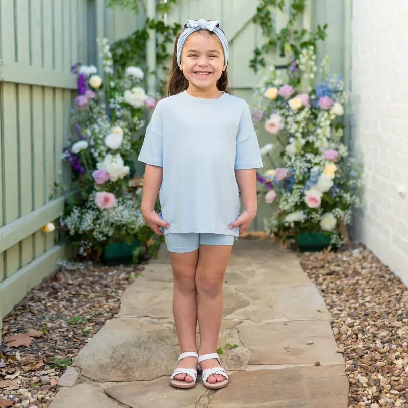 Toddler Biker Short Set In Breeze 1