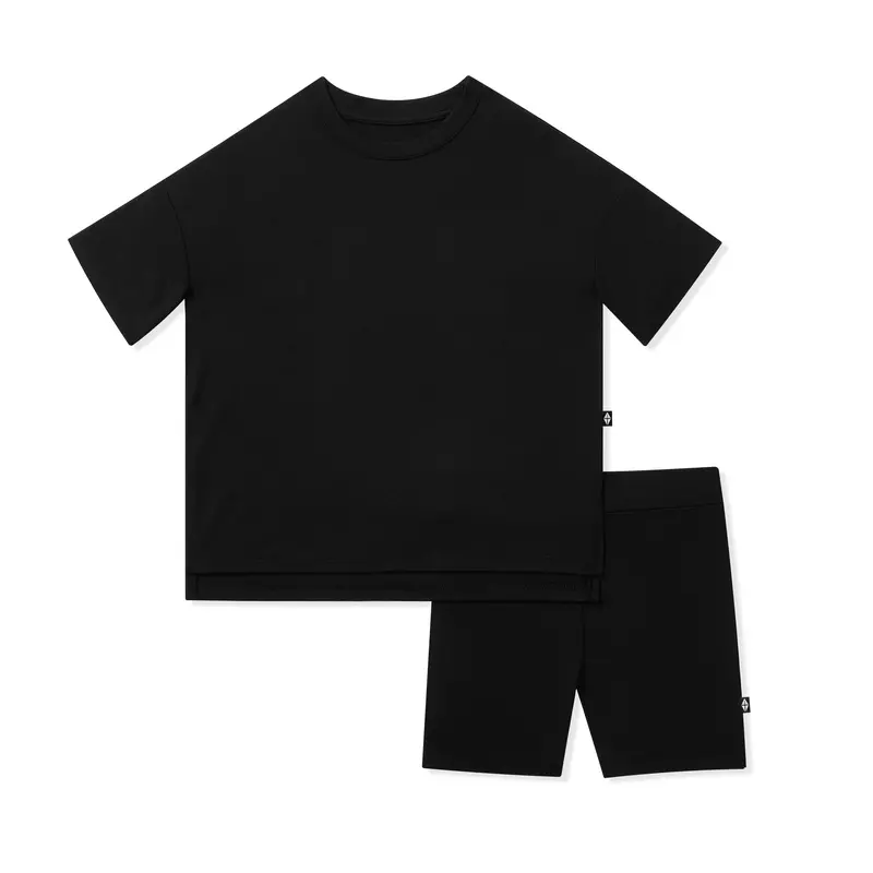 Toddler Biker Short Set In Midnight 2