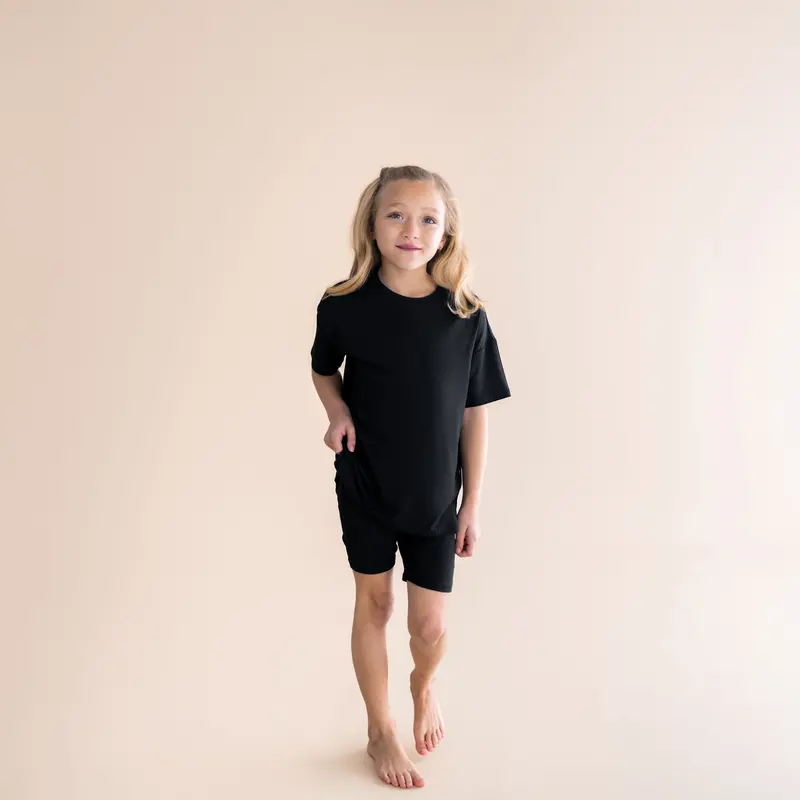 Toddler Biker Short Set In Midnight 4