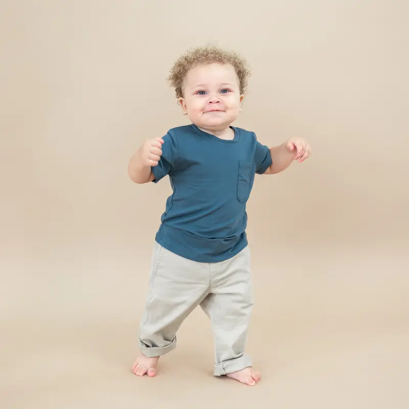 Toddler Crew Neck Tee In Atlantic 1