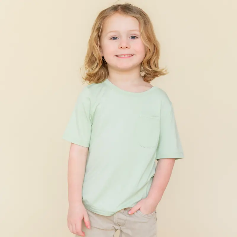 Toddler Crew Neck Tee In Basil 1