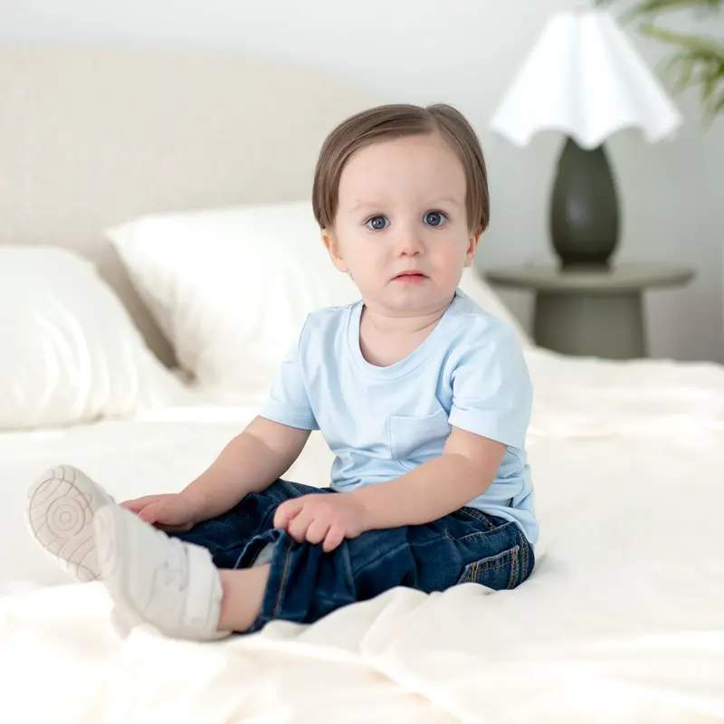 Toddler Crew Neck Tee In Breeze 1
