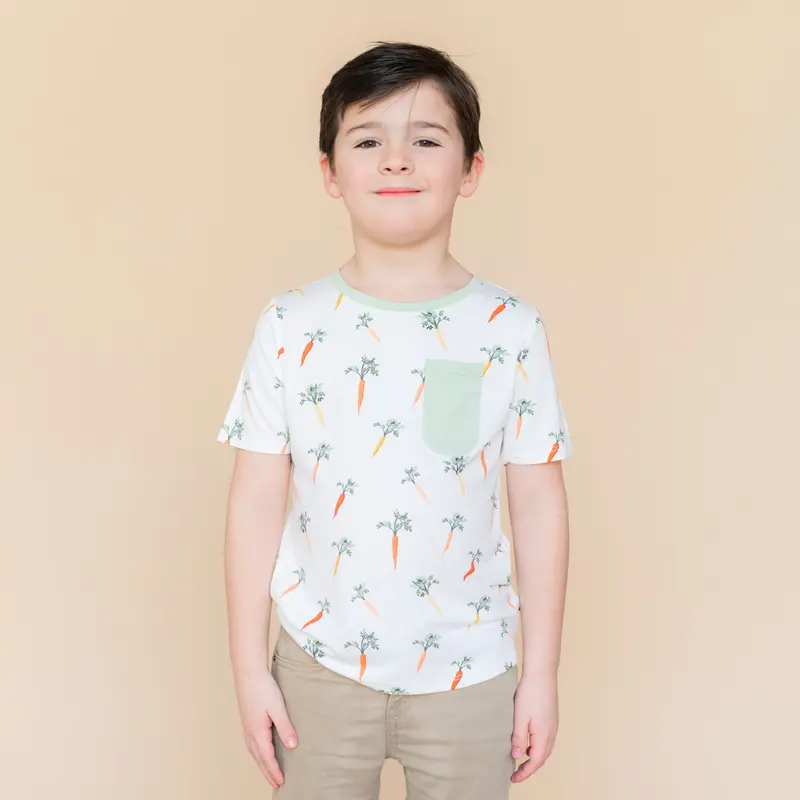 Toddler Crew Neck Tee In Carrot 1