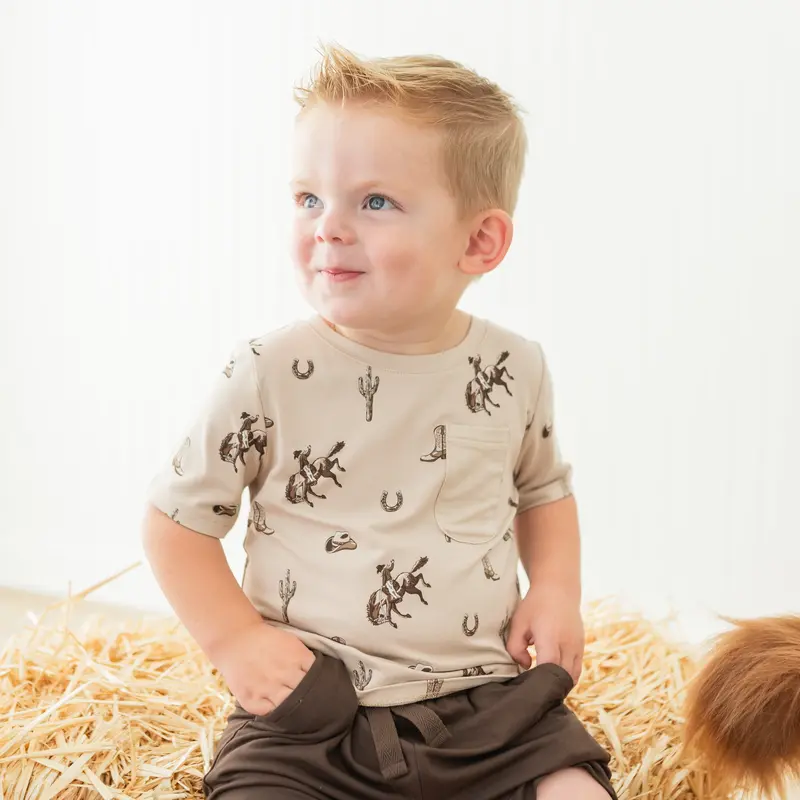 Toddler Crew Neck Tee In Classic Cowboy 1