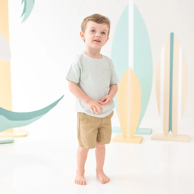 Toddler Crew Neck Tee In Dew 1