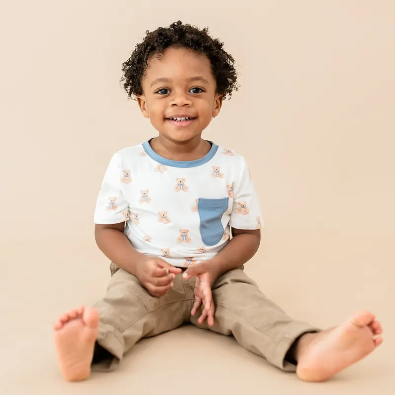 Toddler Crew Neck Tee In Teddy Bear 1
