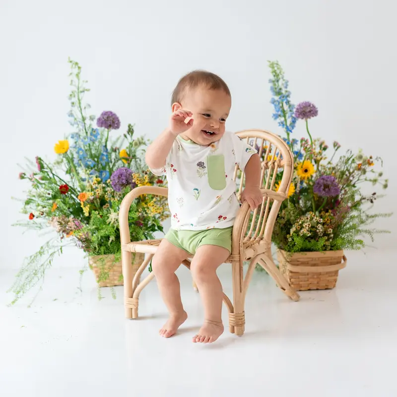 Toddler Crew Neck Tee In Wildflower 1