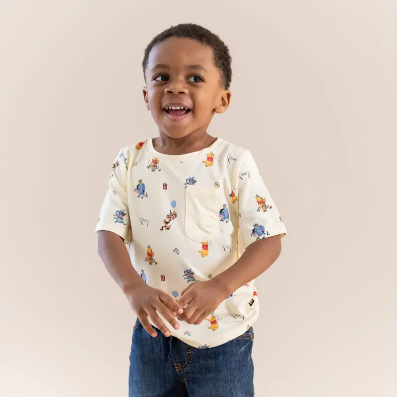 Toddler Crew Neck Tee In Winnie The Pooh Celebration 1