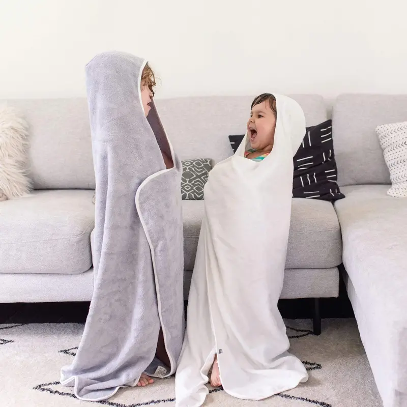 Toddler Hooded Bath Towel In Cloud 1
