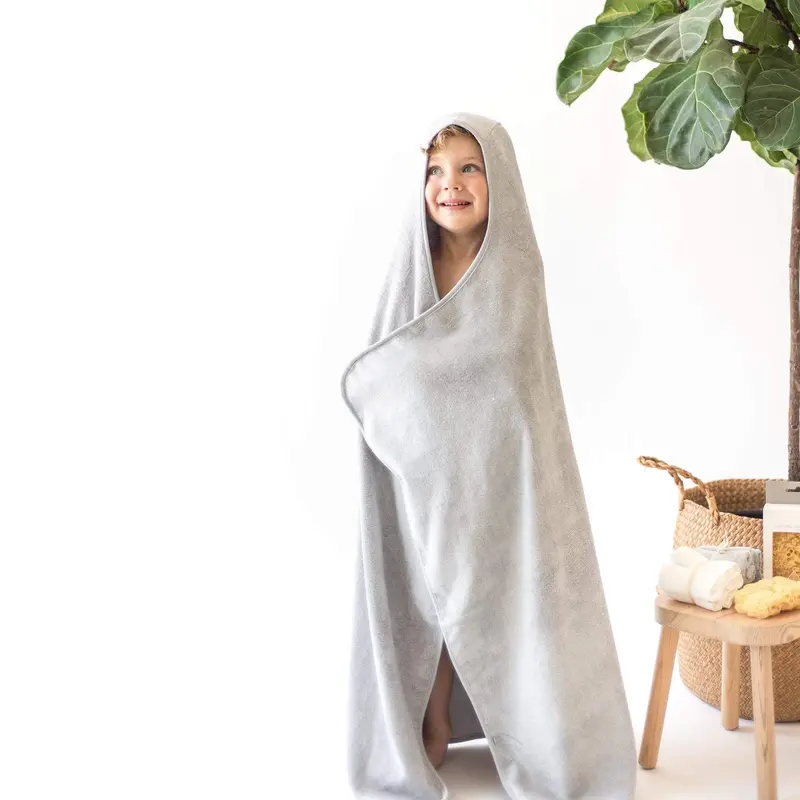 Toddler Hooded Bath Towel In Storm 1
