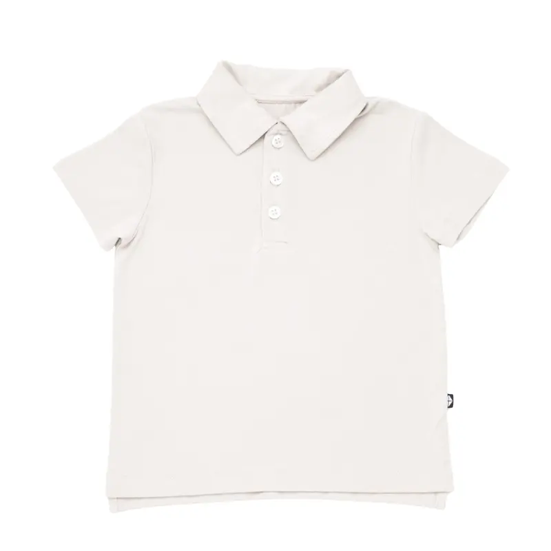 Toddler Short Sleeve Polo In Oat 2