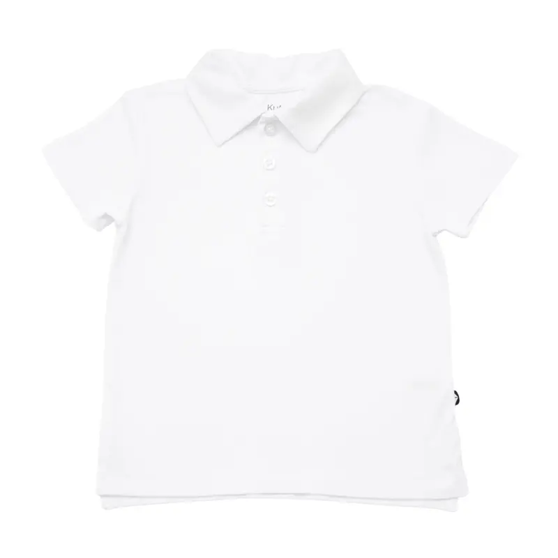 Toddler Short Sleeve Polo In Snow 2