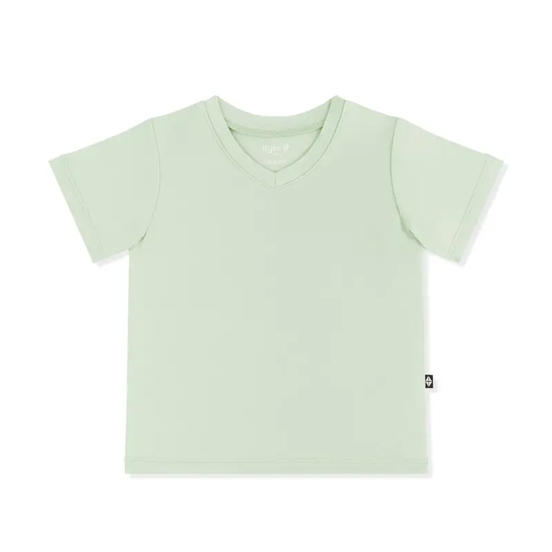 Toddler V-Neck Tee In Basil 1