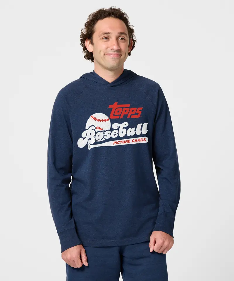 Topps Baseball Picture Cards Retro Lightweight Hoodie 3