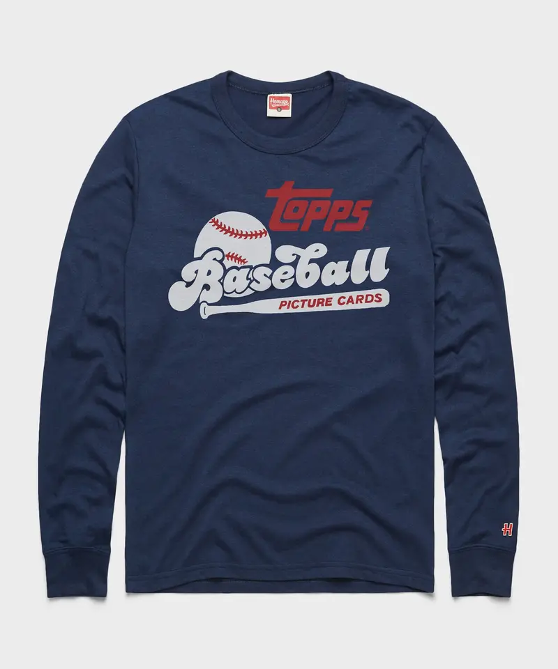 Topps Baseball Picture Cards Retro Long Sleeve Tee 1