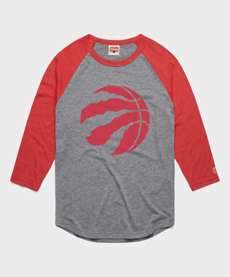 Toronto Raptors Logo Raglan 1