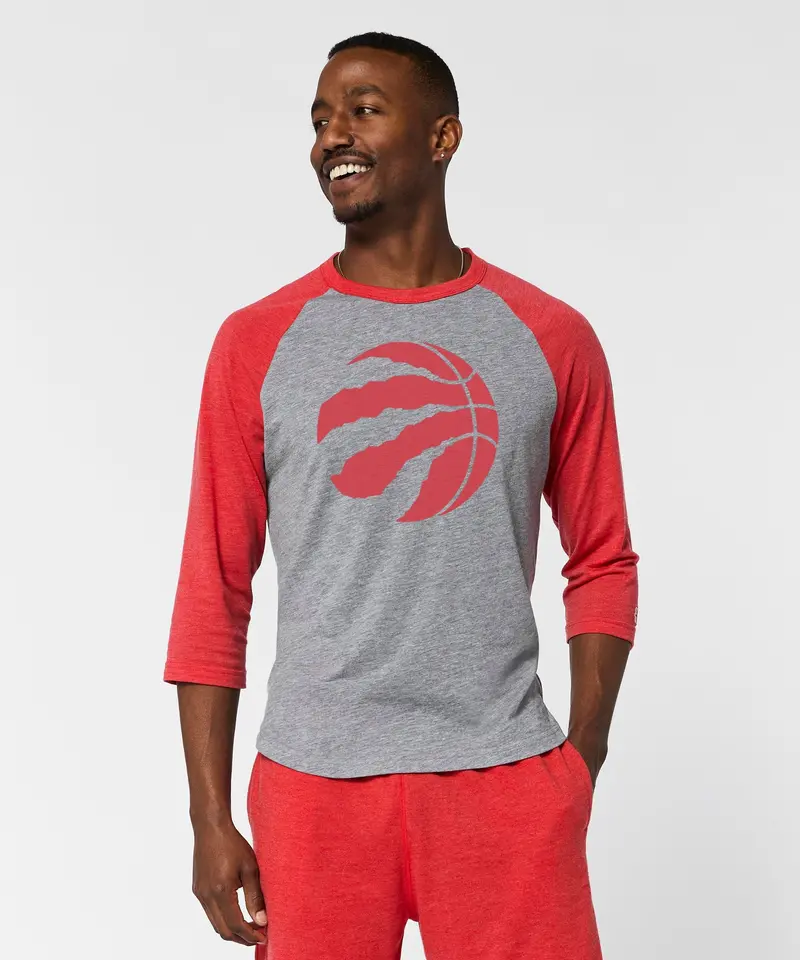 Toronto Raptors Logo Raglan 3