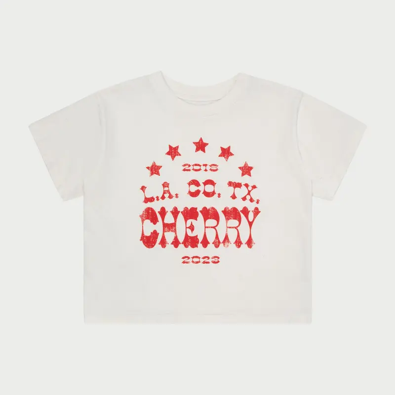 Tri State Boxy Baby Tee (Vintage White) 1