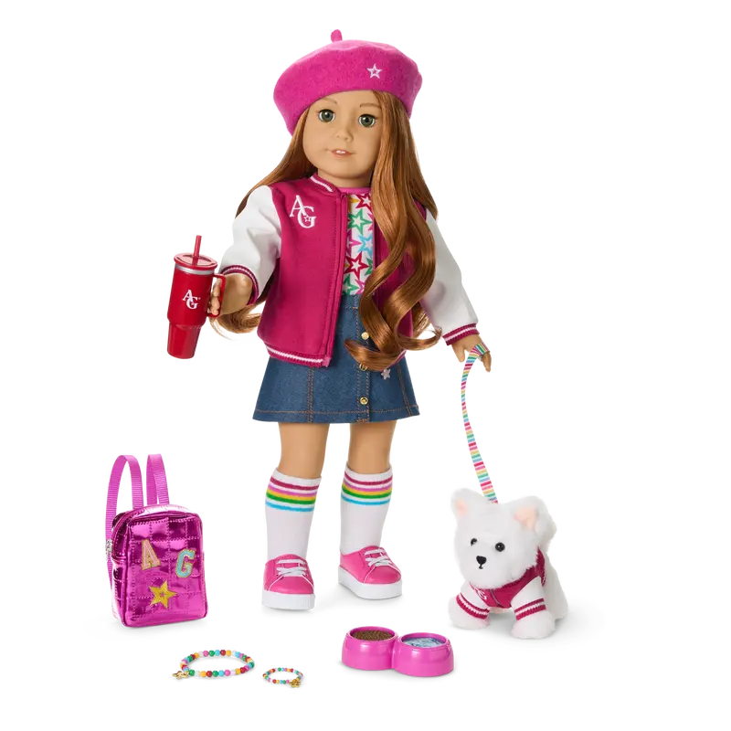 Truly Me™ 18-Inch Doll #103, Puppy, Mini Backpack & Accessories Ag™ Star Squad Bundle 1