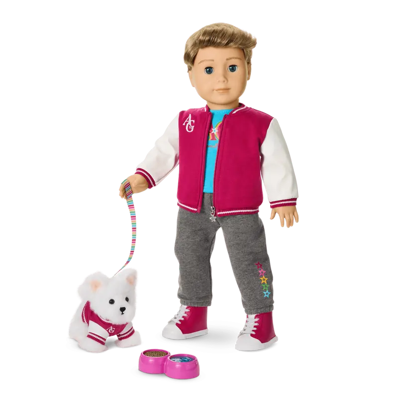 Truly Me™ 18-Inch Doll #104, Puppy & Accessories Ag™ Star Squad Bundle 1