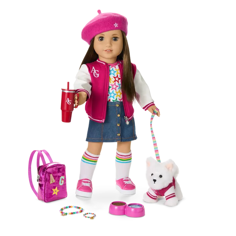 Truly Me™ 18-Inch Doll #107, Puppy, Mini Backpack & Accessories Ag™ Star Squad Bundle 1