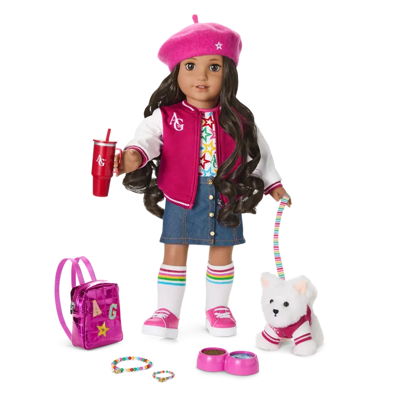 Truly Me™ 18-Inch Doll #108, Puppy, Mini Backpack & Accessories Ag™ Star Squad Bundle 1