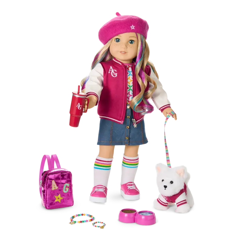 Truly Me™ 18-Inch Doll #110, Puppy, Mini Backpack & Accessories Ag™ Star Squad Bundle 1