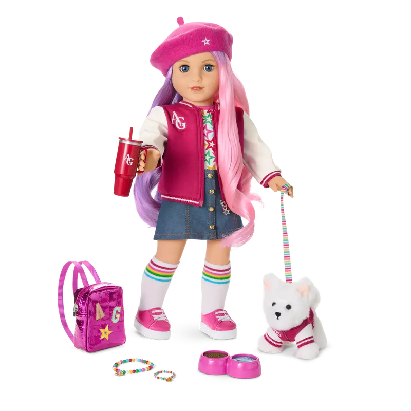 Truly Me™ 18-Inch Doll #116, Puppy, Mini Backpack & Accessories Ag™ Star Squad Bundle 1