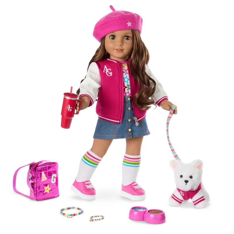 Truly Me™ 18-Inch Doll #117, Puppy, Mini Backpack & Accessories Ag™ Star Squad Bundle 1
