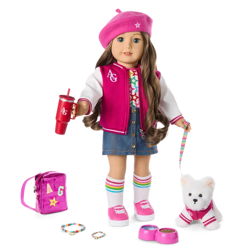 Truly Me™ 18-Inch Doll #126, Puppy, Mini Backpack & Accessories Ag™ Star Squad Bundle 1