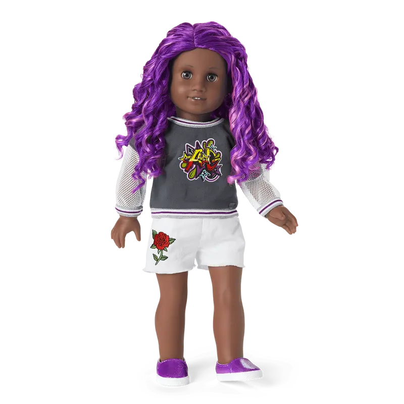 Truly Me™ 18-Inch Doll #91 With Curly Purple Hair 1