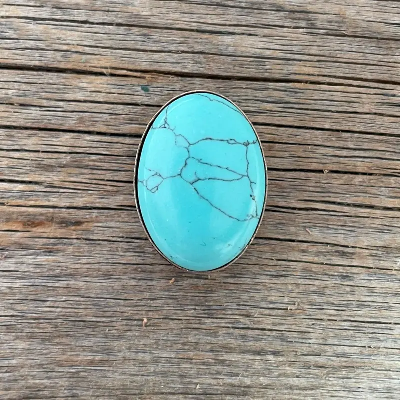 Turquoise Cabochon Western Concho 1" Cabtq 1