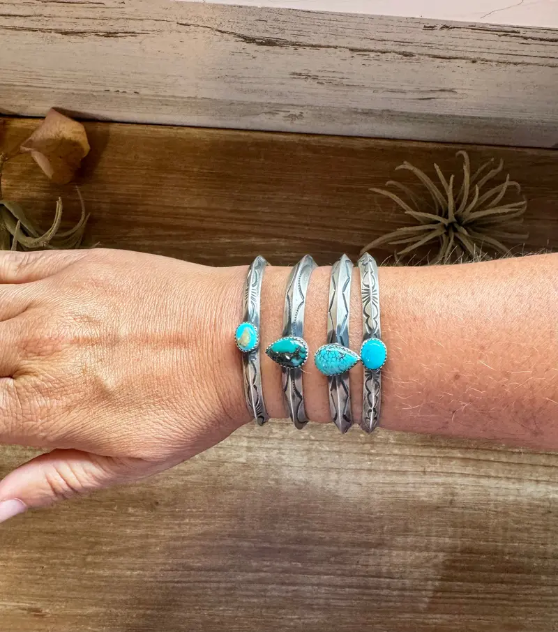Turquoise Cuff Bracelet – Sterling Silver 1