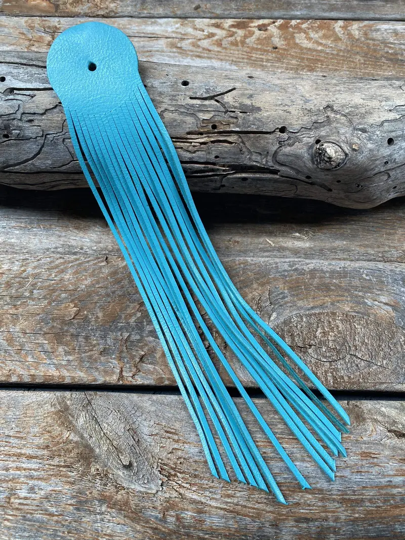 Turquoise Leather Fringe 1