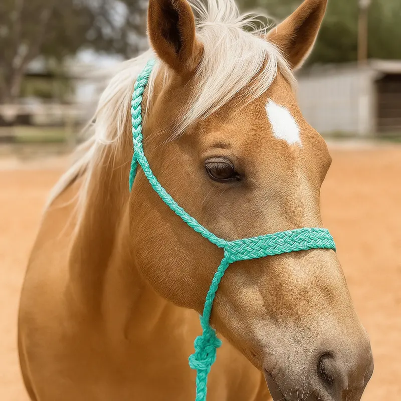 Turquoise Mule Tape Halter 1