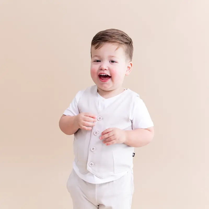 Tuxedo Vest In Oat 1